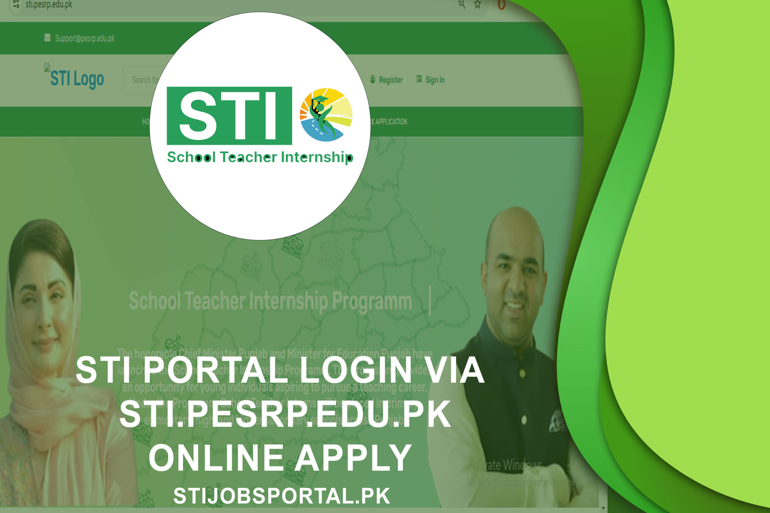 STI Portal Login Via sti.pesrp.edu.pk Online Apply